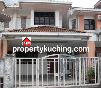 Kuching double storey for sale, dua tingkat rumah dijual, Taman Height, Jalan Song