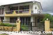 semi-detached double storey Kuching, rumah berkembar dua tingkat, Taman 3rd mile