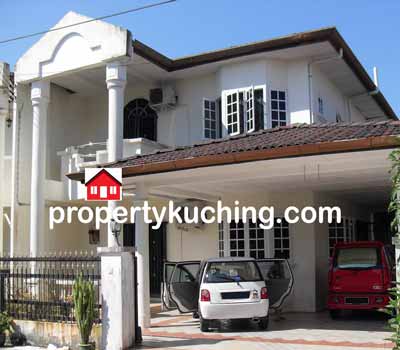 rumah berkembar dua tingkat untuk dijual, semi-detached double storey house for sale, Kemuning, Matang