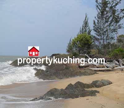 Pandan beach front mixed zone land for sale, tanah pantai, Lundu