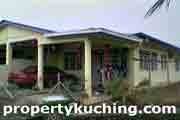 Kuching single storey corner house, satu tingkat rumah tepi, Taman Suria Jaya, Matang