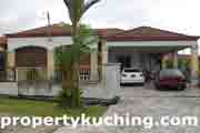 single storey semi-detached house for sale, satu tingkat rumah berkembar, Taman Sri Moyan, Batu Kawa Matang